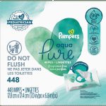 Pampers Aqua Pure Sensitive Baby Wipes 10X Pop-Top 560 Count